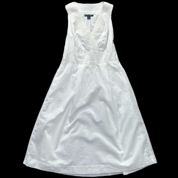 Tommy Hilfiger Dresses & Skirts - Tommy Hilfiger Surplice Top Smocked Back Collared Sleeveless Lined Cotton Dress